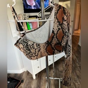 Snake print crop top